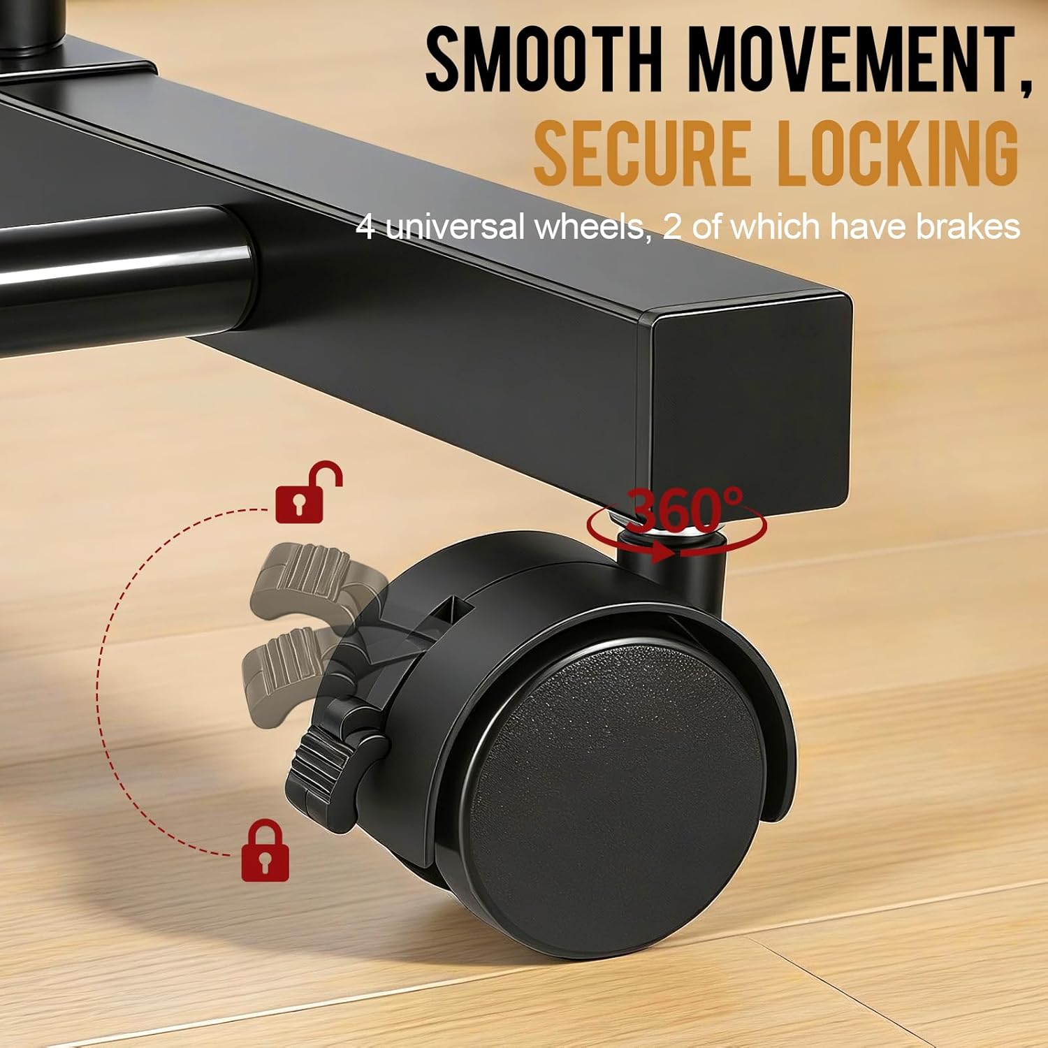 Clothes Rack,with Wheels,Rolling Clothing Rack for Hanging & Organizing Clothes, Space-Saving Garment Rack with Storage, Ideal for Bedroom, Closet & Laundry Room,Black