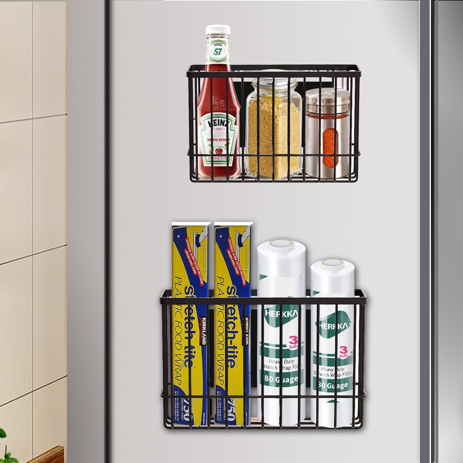 Basket Organizer 2 Pack Shelf for