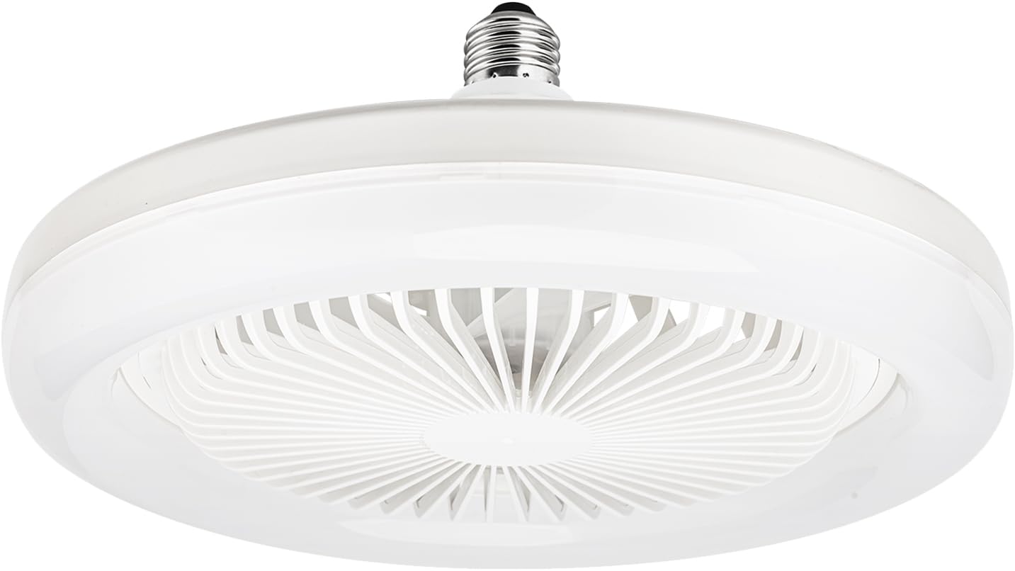 Yaoten Enclosed Ceiling Fan with Light, Mini 10 Inch Ceiling Fan Bulb for Garage, Tool Room and Store Room, Cooling Ceiling Light with Fan