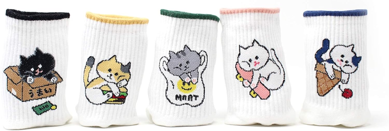 Women’s Cute Funny Novelty Casual Cotton Crew Socks - Kawaii (Made In Korea) - Image 5