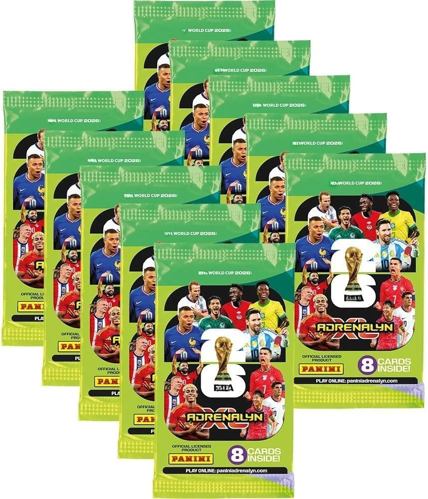 Adrenalyn XL World Cup 2026-10 Booster mit je 8 Trading Cards WM