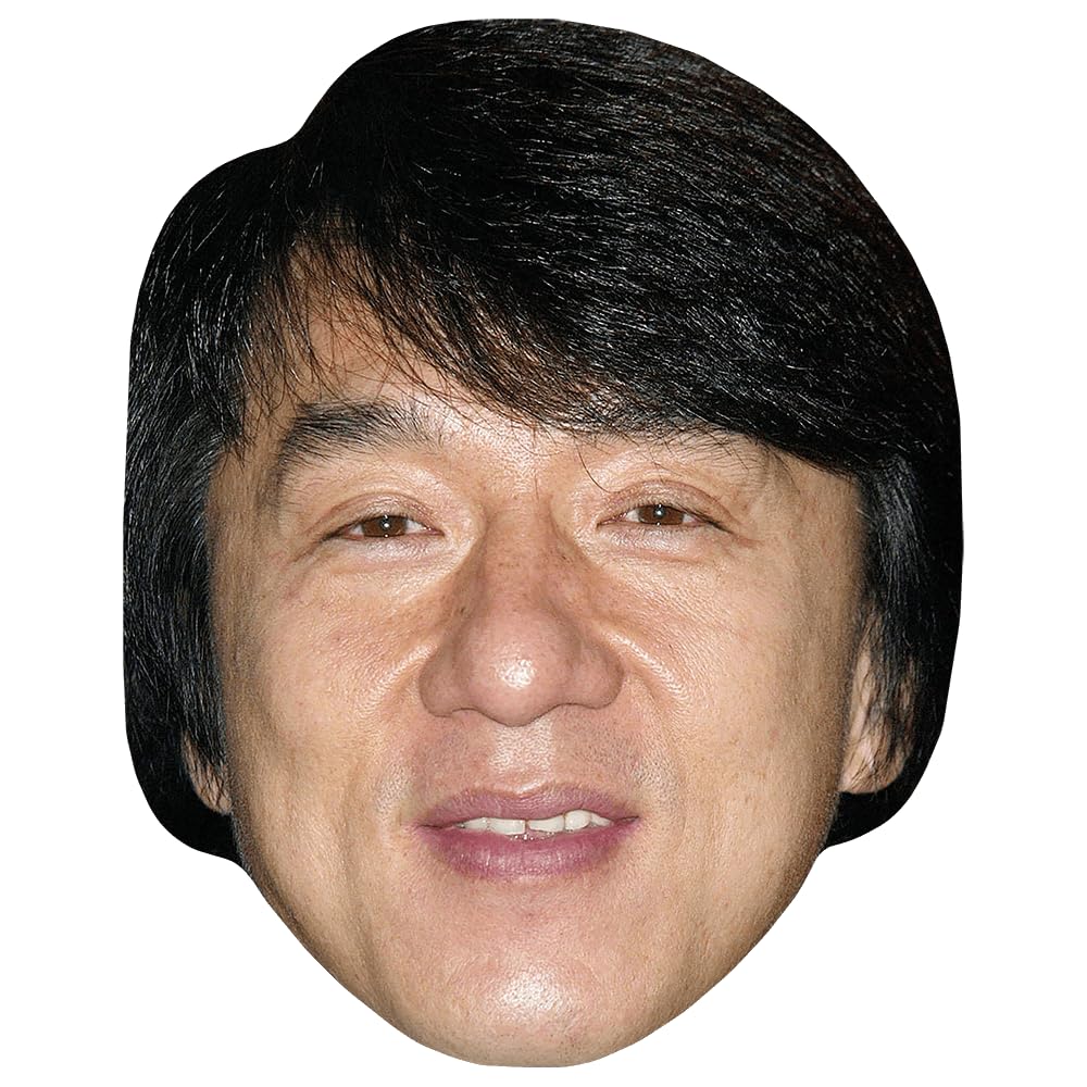 Jackie Chan (Young) Celebrity Mask, Flat Card Face, Fancy Dress Mask