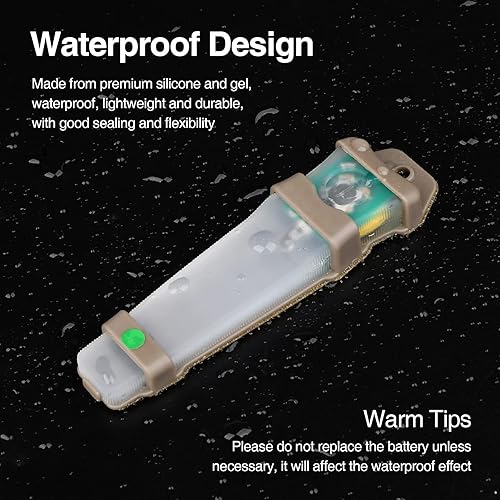 Miniatura 4 de Marcador de identificación personal  Luz táctica para casco, luz de señal de supervivencia portátil para senderismo, canotaje, ciclismo, pesca