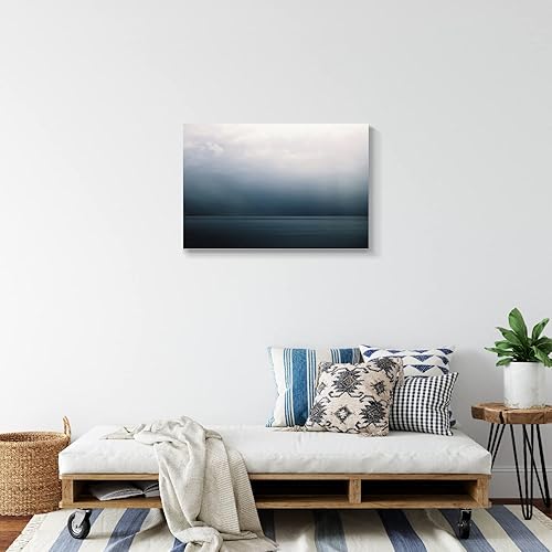 Miniatura 600 de Lienzo artístico para pared, pinturas de arte abstracto, fantasía azul, grafiti colorido sobre fondo blanco; decoración artística moderna para sala