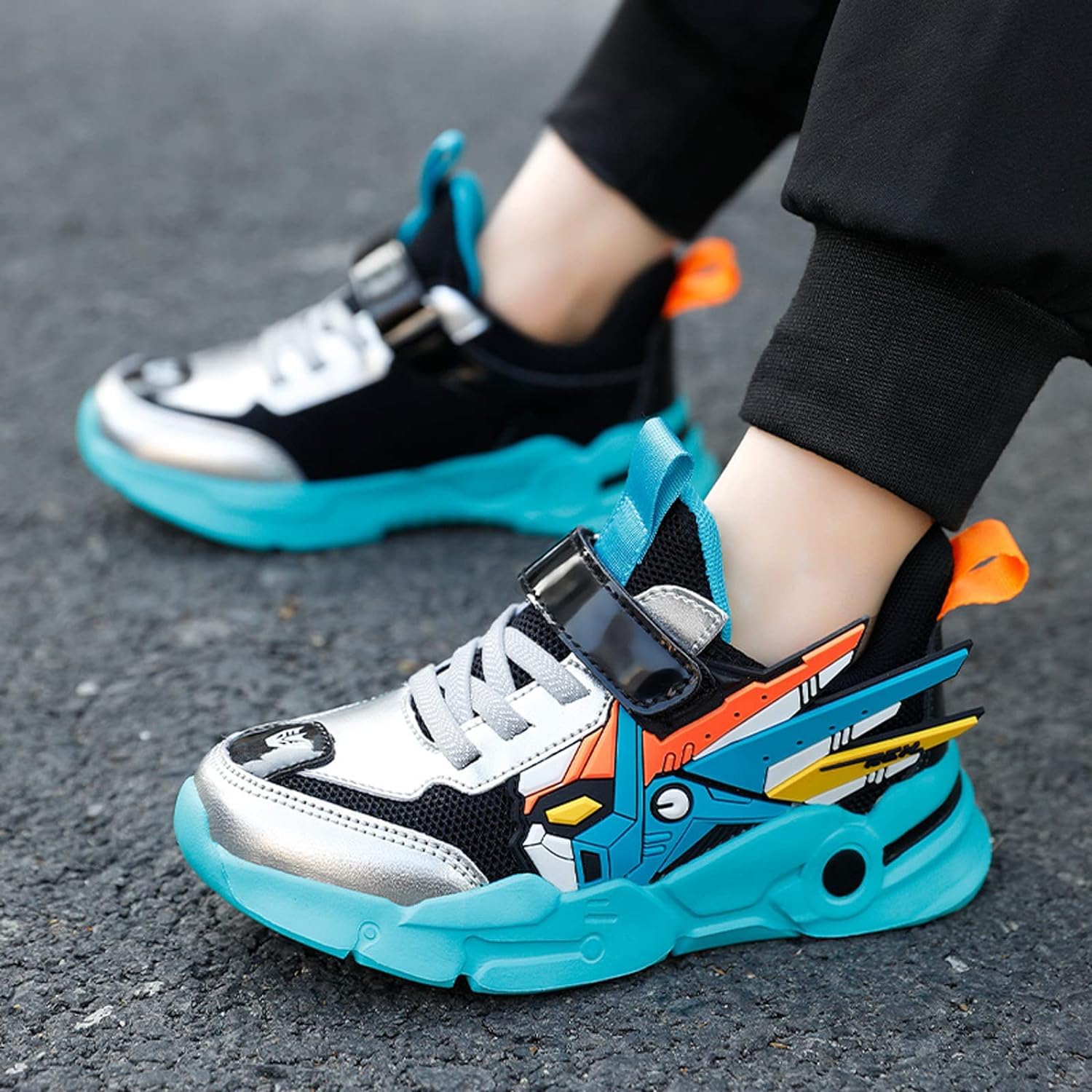 Basketballschuhe für Jungen Kinder Turnschuhe Outdoor Basketballschuhe für Mädchen Jungen Sportschuhe Leicht Atmungsaktive Turnschuhe Sneaker Walkingschuhe Unisex (CXB-A5, 30EU)