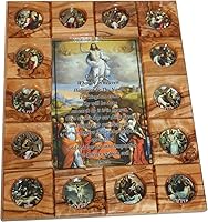 Vista 13 de Holy Land Market Stations of The Cross Icon Plaque All in Olive Wood from Belén (11.4 x 9.4 in o 11,5 x 9,5 pulgadas) (Divine Mercy)