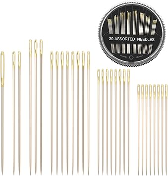 Hand Sewing Needles Assorted Sizes with Storage Case for Embroidery,Mending
