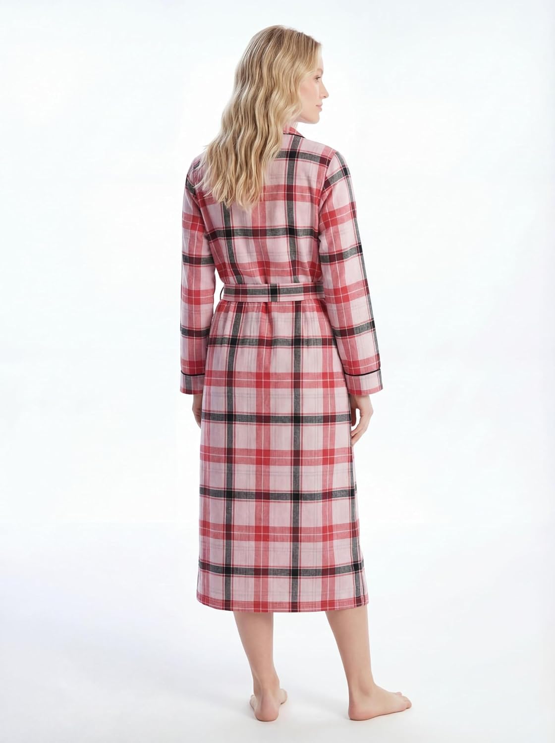ANDREW SCOTT Women's Long Sleep Robe | 100% Cotton Flannel Warm Bathrobe | Multi Packs & Colors