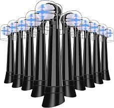 Pack of 10 IO Replacement Toothbrush Heads Compatible with Oral B iO 2/3/4/5/6/7/8/9/10 Series Toothbrush Electric Brush Head with Hygienic Lid Compatible with Oral B iO (Black)