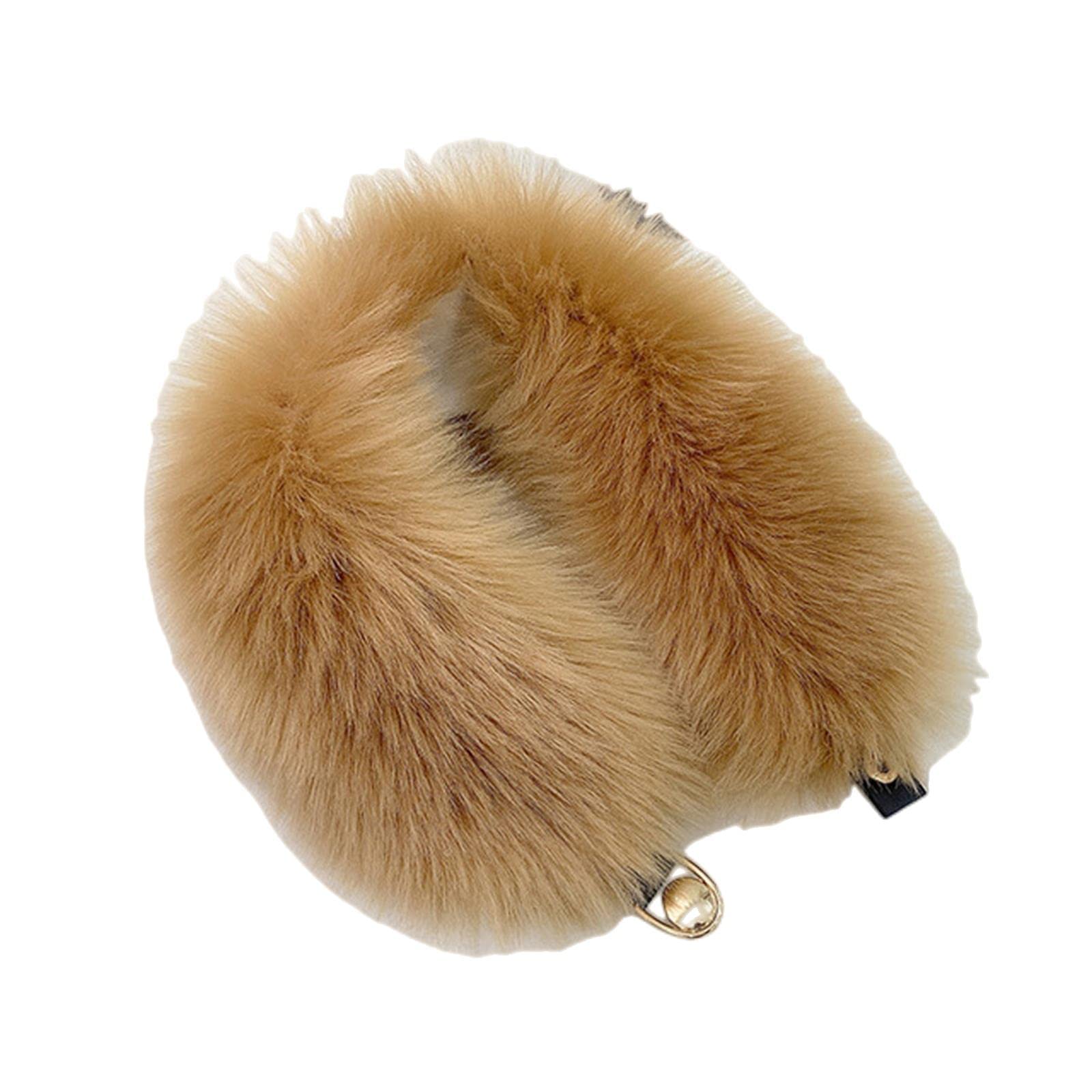 MOGSA Bufandas de invierno para mujer, cuello de piel sintética, chal de piel sintética, talla única