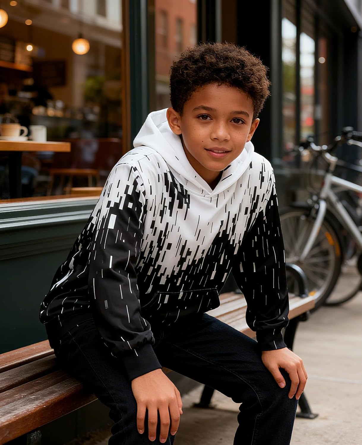 RAISEVERN Kids Hooded Sweatshirt 3D Pullover Hoodie for Girls Boys with Pocket for 6-16 Years - Image 3