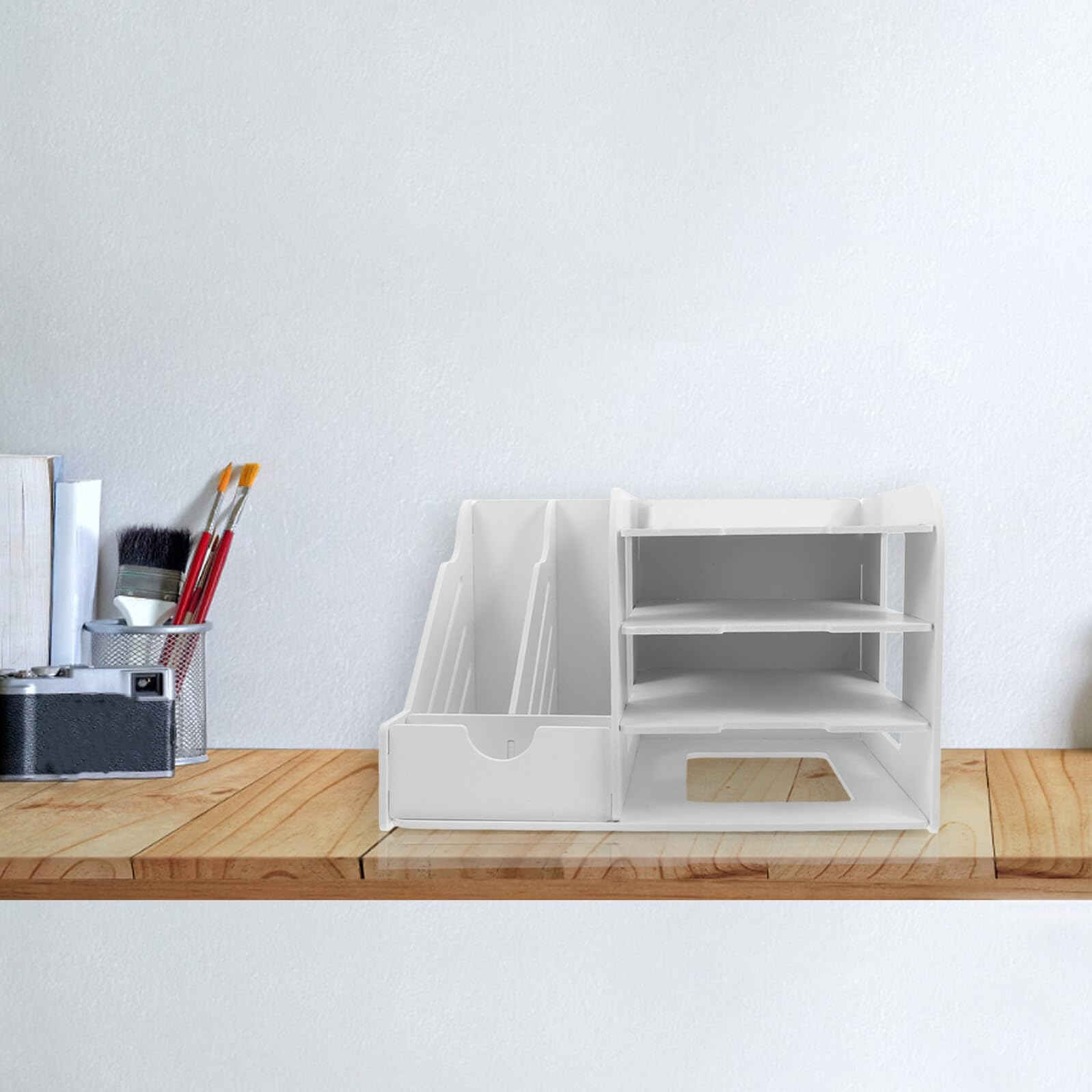 Raccoglitore da scrivania in PVC con lati aperti, salvaspazio, per un facile accesso, soluzione di archiviazione per ufficio e casa, ideale per donne e professionisti