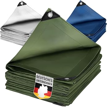 KARAT Tarpaulin 240 g/m&sup2; Waterproof 2 x 3 m Green All-Purpose Tarpaulin for Protection Against Weather &ndash; Top Suitable for Gar