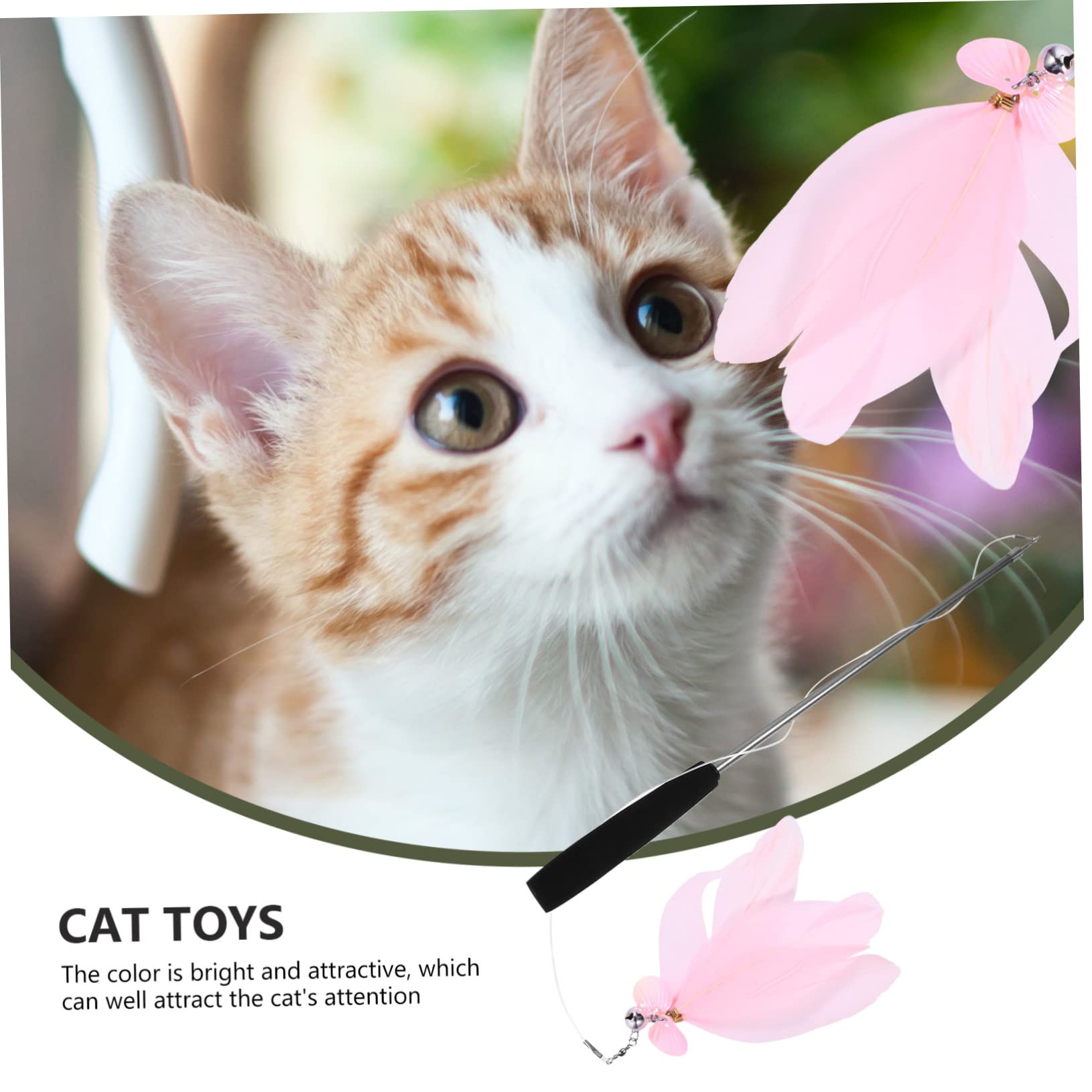 SUPVOX 3pièces Canne à pour Chat avec Jouets De Remplacement Interactif De Jeux pour Chat pour Divertissement Félins