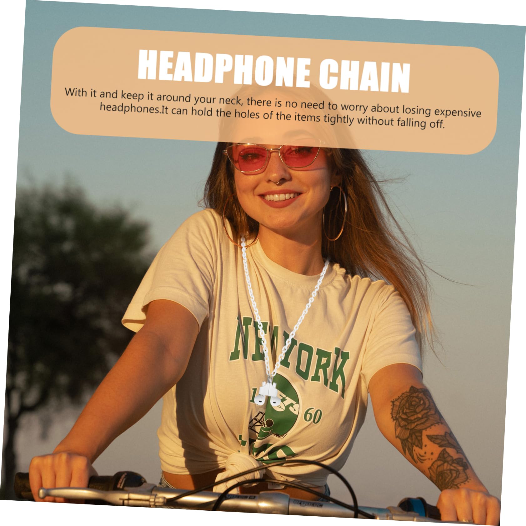 Uonlytech 5piezas Cadena Antipérdida Para Auriculares Correa De Cuello Unisex Accesorio Para Auriculares Inalámbricos Diseño Práctico y Duradero