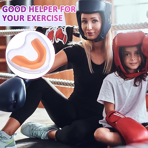 Miniatura 6 de Paquete de 17 protectores bucales deportivos para niños y jóvenes, con funda, protección suave, protector bucal atlético para boxeo, baloncesto,