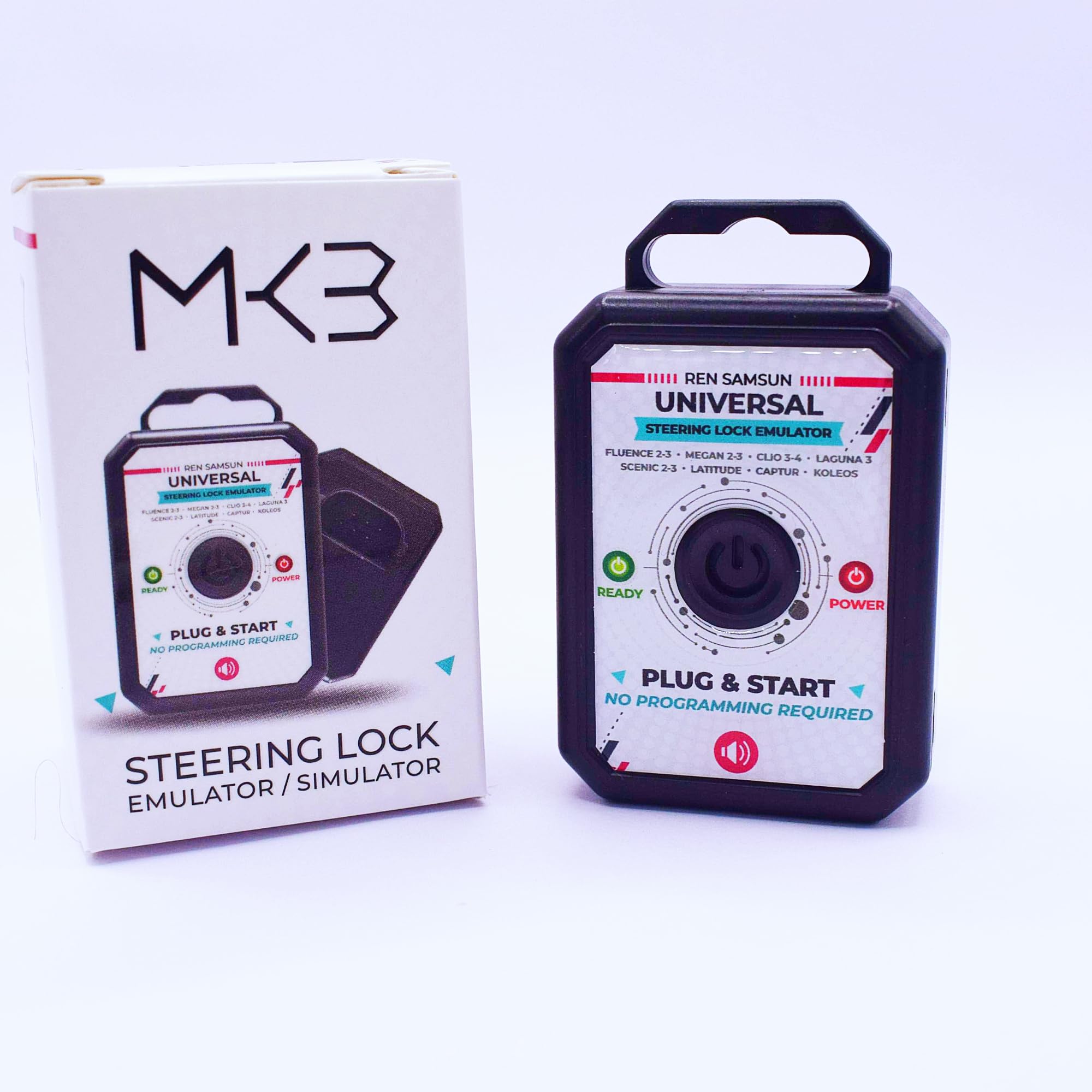 Mk3 Black Steering Lock Emulator - Esl Elv For Megane 2 Megane 3 Clio 3 Clio 4 Fluence 2 Fluence 3 Scenic 2 Latitude Captur Safrane