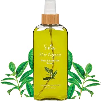 Shira Shir-Organic Pure Green Tea Toner Natural Refreshing- Hydrating Toner for Face for Normal to Oily Skin Type 200ml