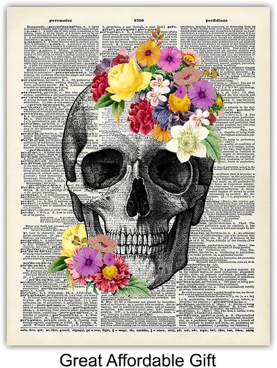 Vintage Human anatomy Poster Set LARGE 11x14 - Floral Wall Art for Medical Student, Physician - Retro Wall Decor for Hospital, Clinic, Doctor Office - Unique Gift for ER Nurse, Shabby Chic Decor