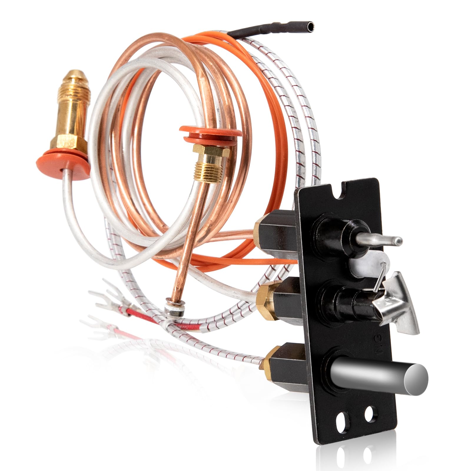 Hiorucet 4021-736 Kits de montaje piloto de gas natural (NG) para calentador, Heat N Glo, piezas de chimeneas Quadrafire, montaje piloto Heat N Glo 485-510A con termopar, termopila y tubo piloto.