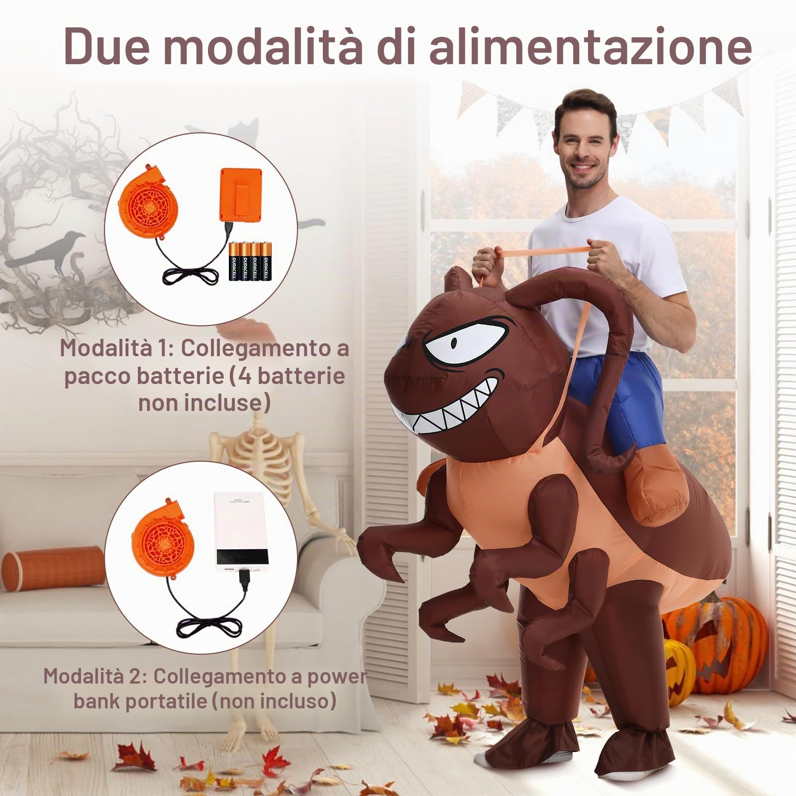 Costume gonfiabile da scarafaggio, scarafaggio, per adulti, uomini, donne, costumi di Halloween, cavalcate su scarafaggio, costume gonfiabile per bambini, cosplay e feste