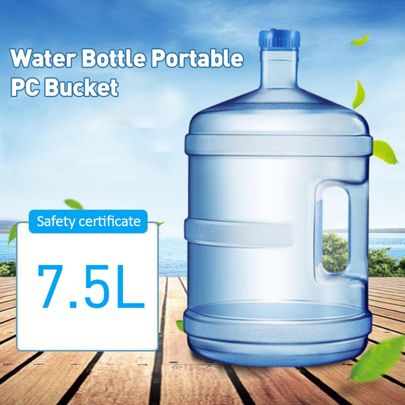Depósito de Almacenamiento de Agua portátil con asa - Depósito de Agua de Camping para Mochila de Senderismo al Aire Libre y Kit de Supervivencia | Camping para Mochila de Senderismo al Aire Libre y Kit de Supervivencia