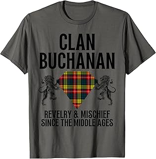 Buchanan Clan Scottish Name Coat Of Arms Tartan Family Party T-Shirt