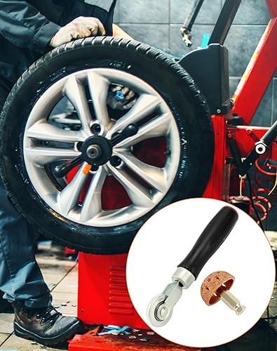 Miniatura 4 de QWORK Kit de herramientas de parche de neumáticos, juego de herramientas de reparación de neumáticos de 2 piezas con rodillo y rueda amortiguadora,
