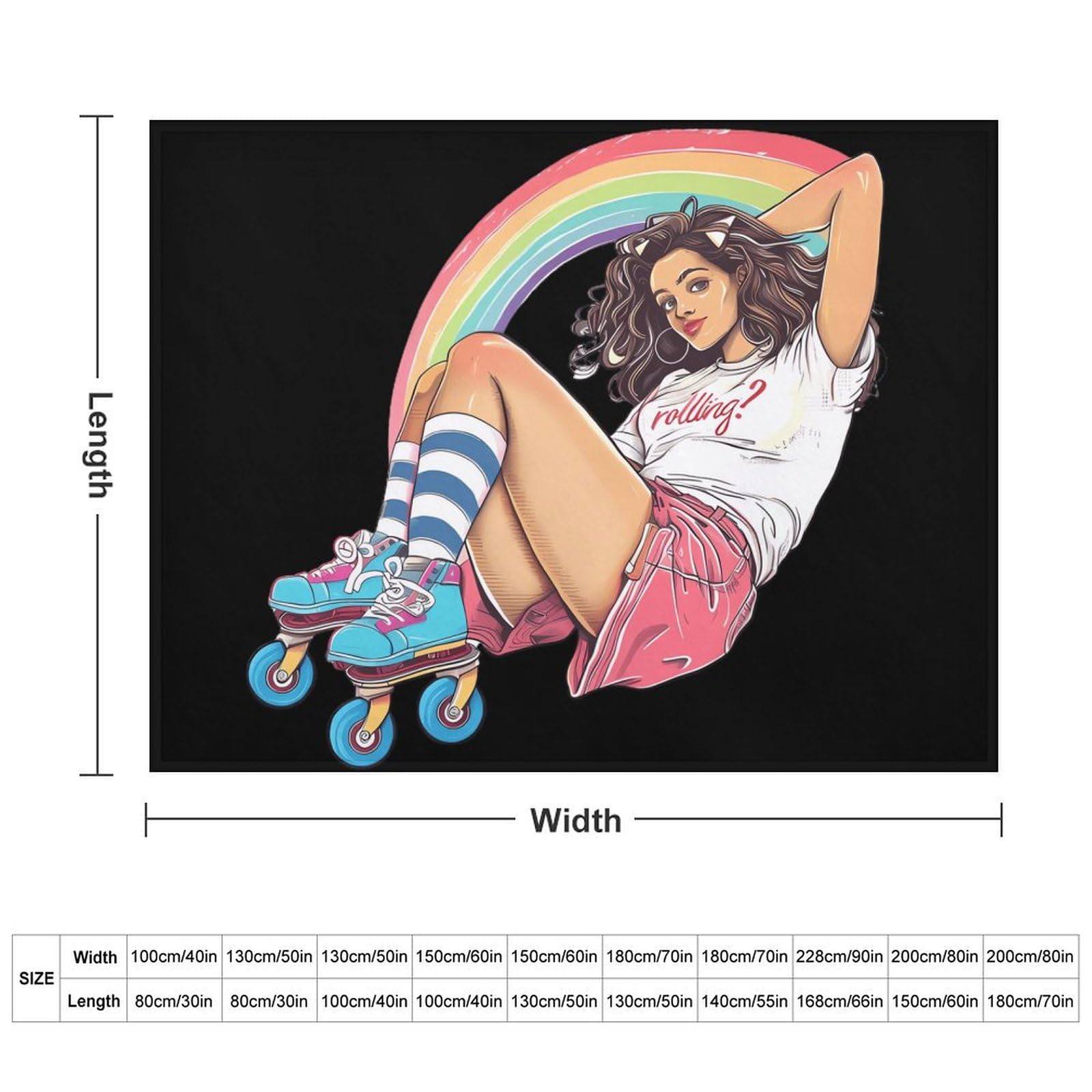 Already Rolling Roller Soft Flannel Blanket Throw Fashion Plush Blankets Lightweight Throws for Couch Bed 40