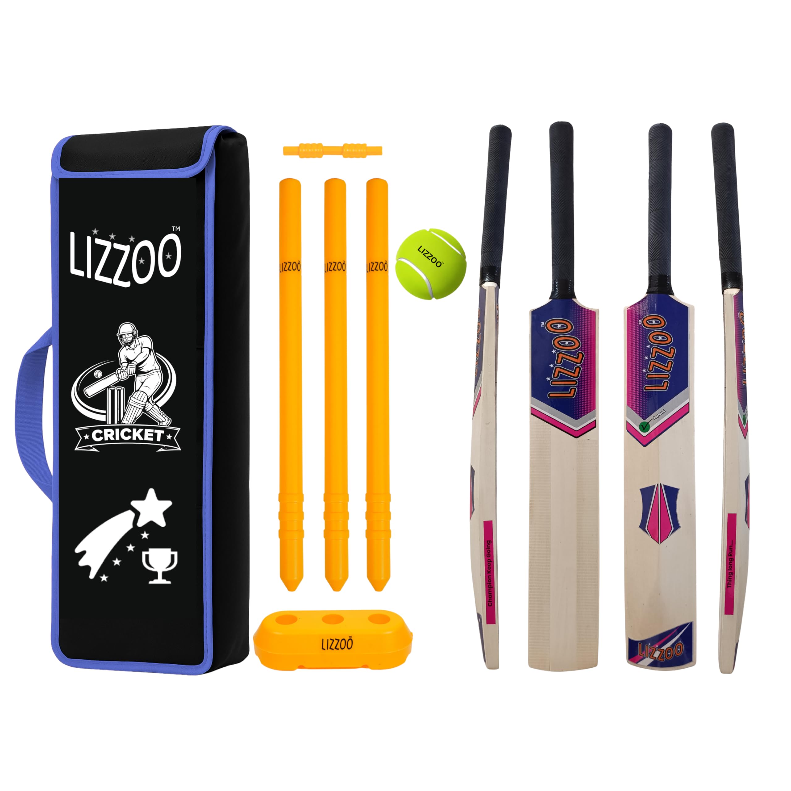 Lizzoo Cricket Kit Full Size | Cricket Kit for Kids 5-10 Years Full Kit | Cricket Set and Bat Kit Toy for Boys Girls | Outdoor Sports Gift-image-31