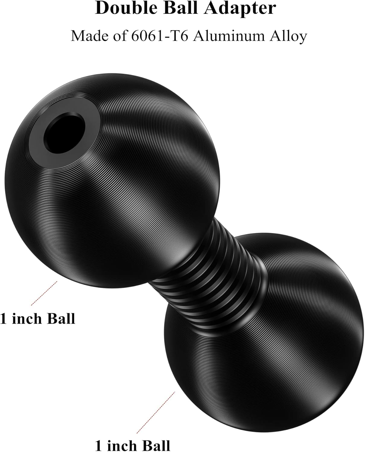 brcovan aluminum alloy 1 ball to 1 ball adapter compatible with ram mounts brcovan b size double socket arm