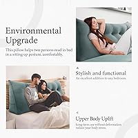Vista 5 de Almohada de cuña acolchada de 14 libras para cabecero posicionador corporal soporte para la espalda almohada triangular para cabecero para dormir
