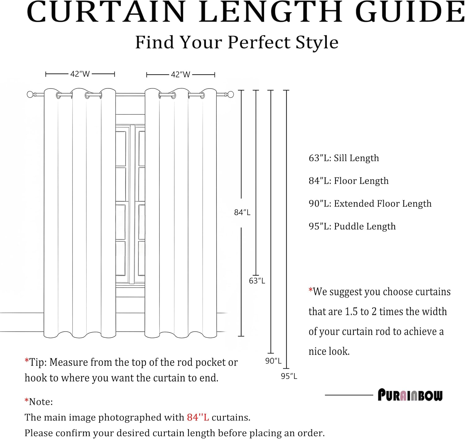 Ombre Chiffon Sheer Curtains Yellow for Living Room Decor, Gradient Light Filtering Window Curtain Panels for Girls Bedroom, Crinkle Semi Sheer Drapes for Garden, Yard Decor, Grommet Top, 42"Wx63"L