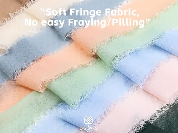 9 Roll Chiffon Ribbon Bundle - 1.5 x27Yds for Hair Bows & Crafting | Fringed Ribbon for Wedding Centerpieces, Seasonal Decor, Beginners DIY Projects & Party Supplies