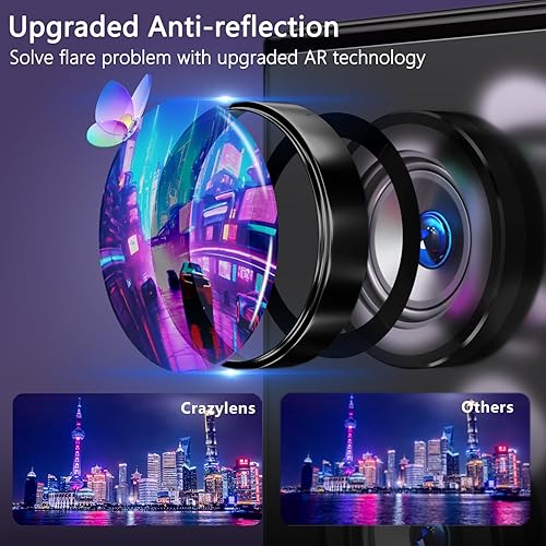 Miniatura 4 de Crazylens 5+5 - Protector de lente de cámara para Samsung Galaxy S24 Ultra, protección contra caídas de grado militar de titanio, 99.99% de