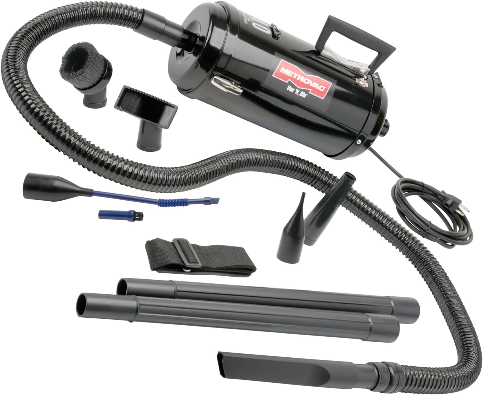 Compact Vacuum - Model VNB-83BA, 4.0 Peak HP, All-Steel Construction, 6 Ft Hose, Portable Handheld Design, Blower Function