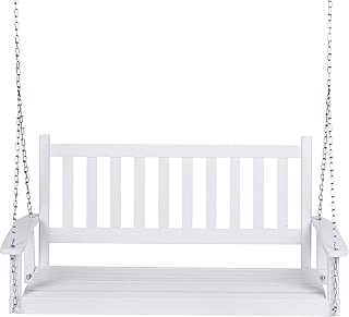 Shine Company 4216WT Maine Porch Swing, White - coolthings.us