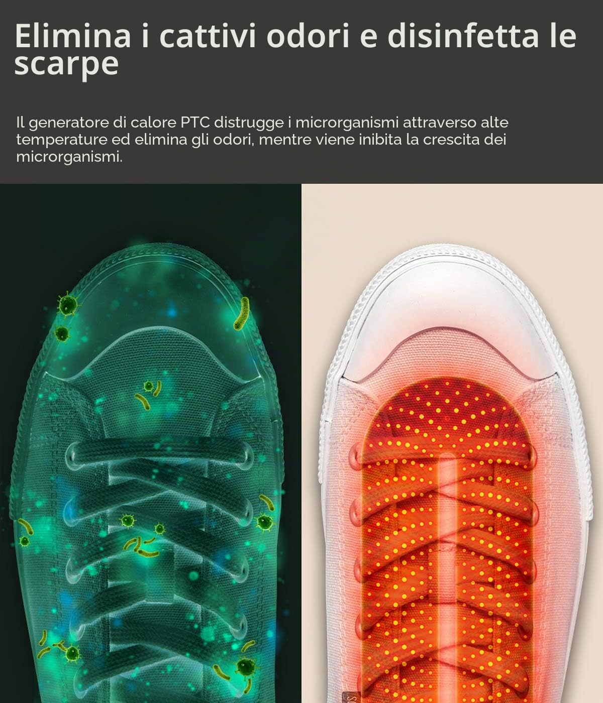 Snowpea Asciuga Scarpe Elettrico Pro, Asciuga Scarponi da Sci, Scalda Scarpe e Scarponi per Asciugare Le Scarpe Sudate ed Eliminare i Cattivi Odori, Spegnimento Auto 3/6/9 Ore