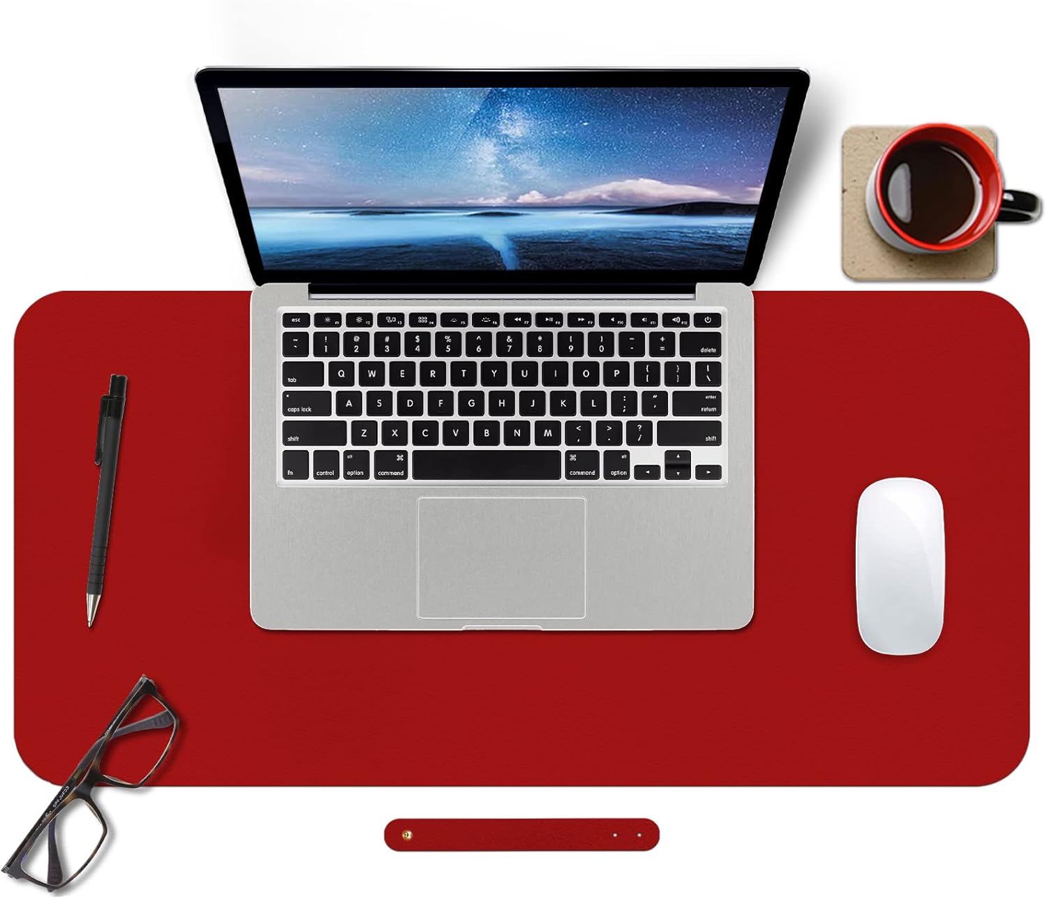 ‎Boutilon Leather Mouse Pad,Extended Desk Pad for Keyboard