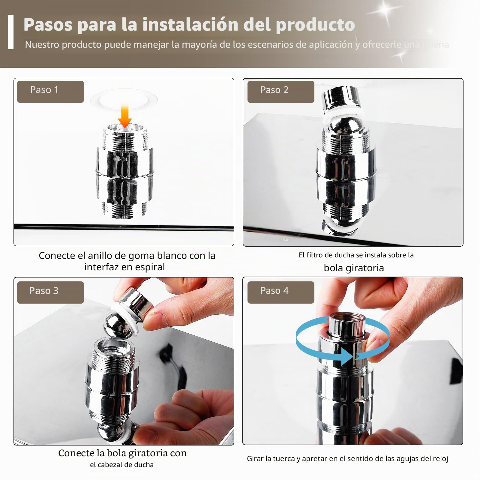 Cabezal de ducha de 20 cm, cabezal de ducha con efecto lluvia LED, con control de temperatura, 3 colores, alto rendimiento, cuadrado, para el hogar y el baño