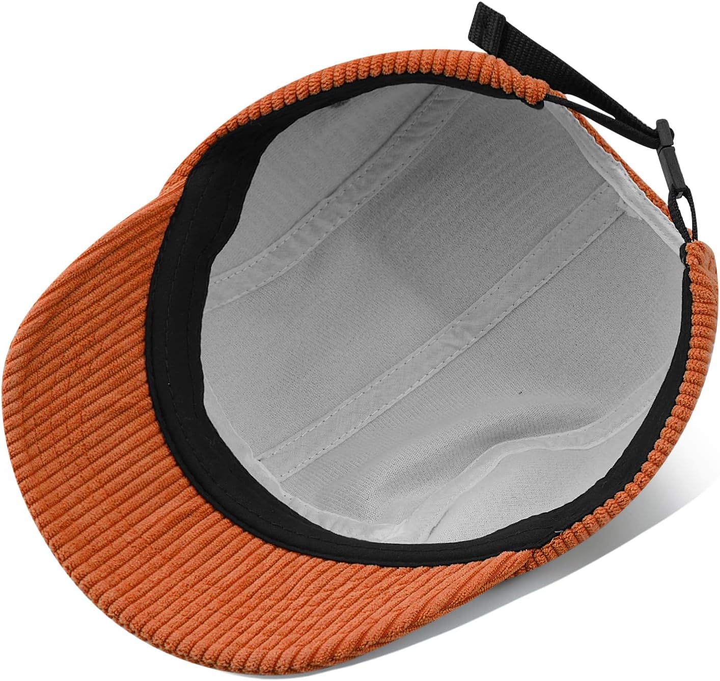 CLAPE Corduroy 5 Panel Baseball Cap Short Brim Trucker Hat Retro Vintage Flat Bill Snapback Dad Hat for Outdoor Activities - Image 8