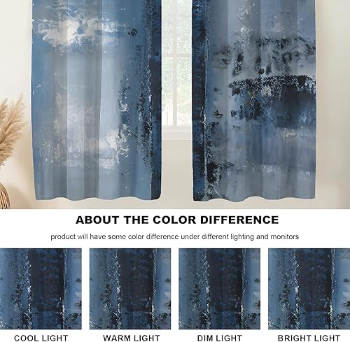 Miniatura 343 de Cenefas de cocina modernas con patrón de cobre marrón dorado para ventanas, cenefas opacas abstractas de marcas de arañazos y cortinas opacas