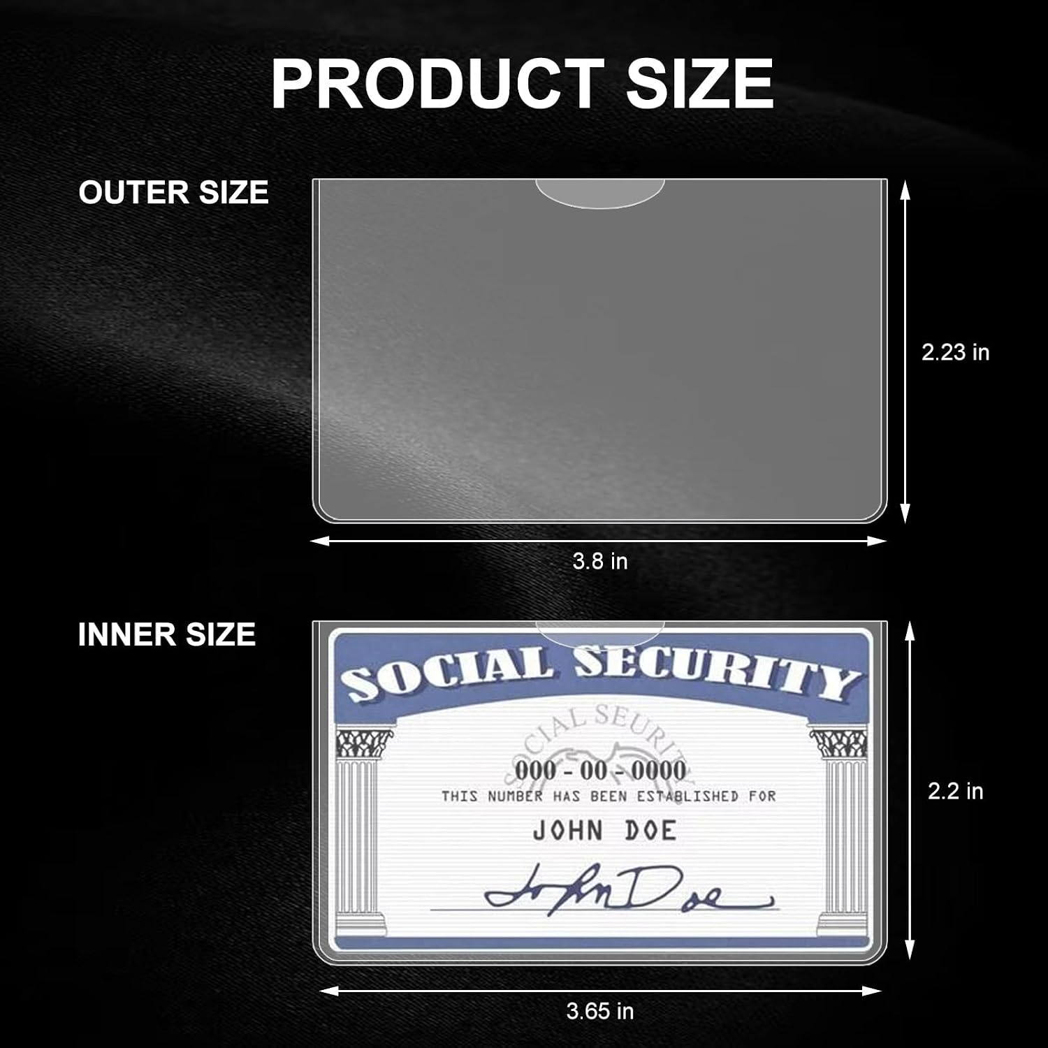 10-Pack Social Security Card Protector Sleeves, Medicare and Credit Card Holder Cover, Waterproof SSN Card Protector (10) image 2