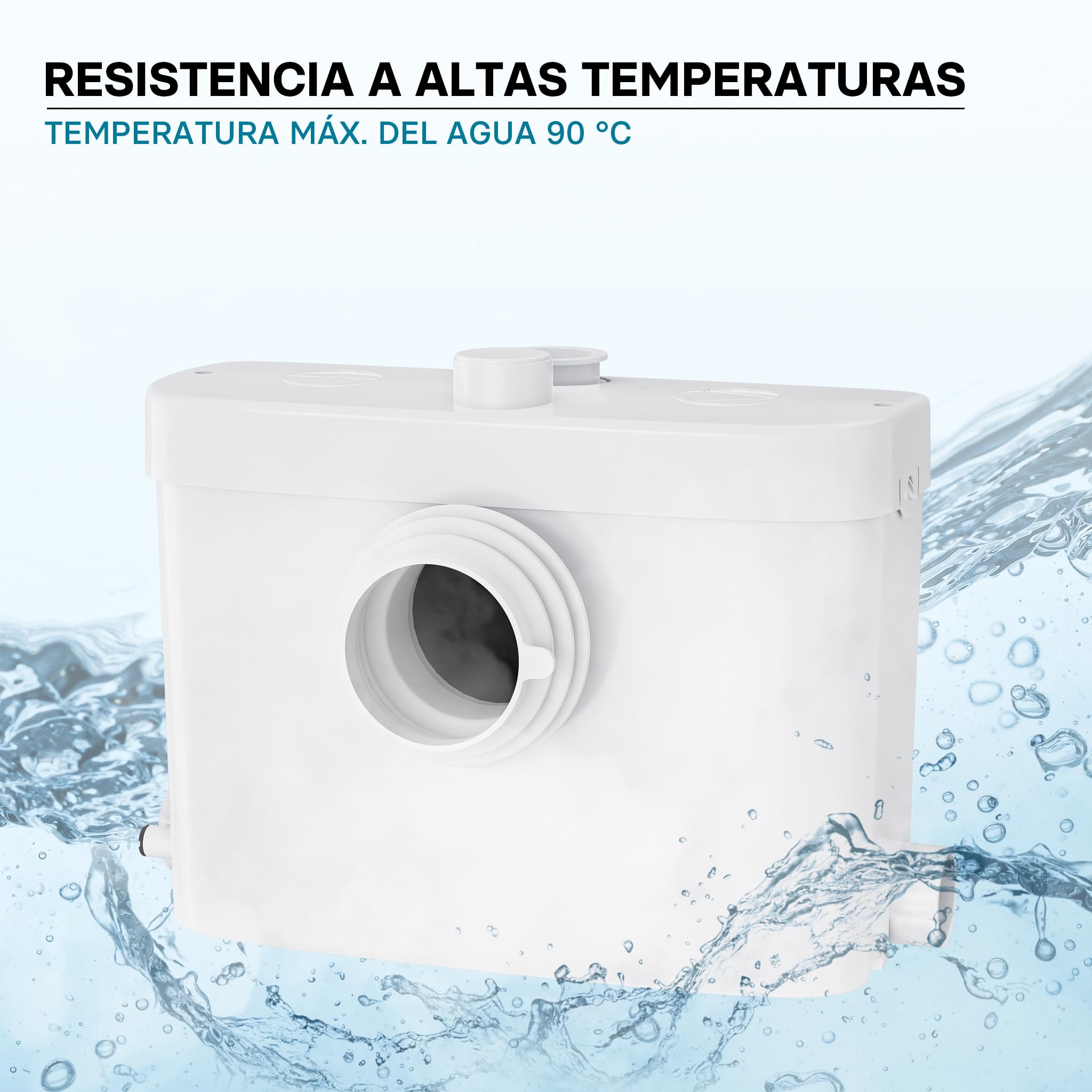 XPOtool Triturador Sanitario 3/1 con conexión frontal 450W vacuación aguas residuales y fecales WC