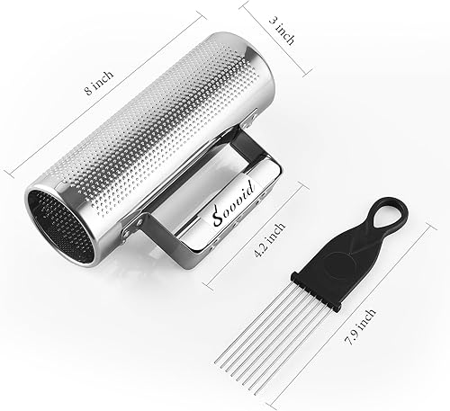 Miniatura 2 de Sovvid Guiro - Coctelera de acero inoxidable de 8 x 3 pulgadas con raspador de percusión latina, instrumentos musicales de acompañamiento de banda