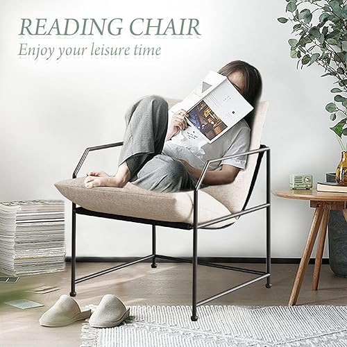 Miniatura 5 de Silla decorativa, sillas de sala de estar, juego de 2 cómodas sillas de lectura para dormitorio, silla de salón tapizada, moderna de mediados de