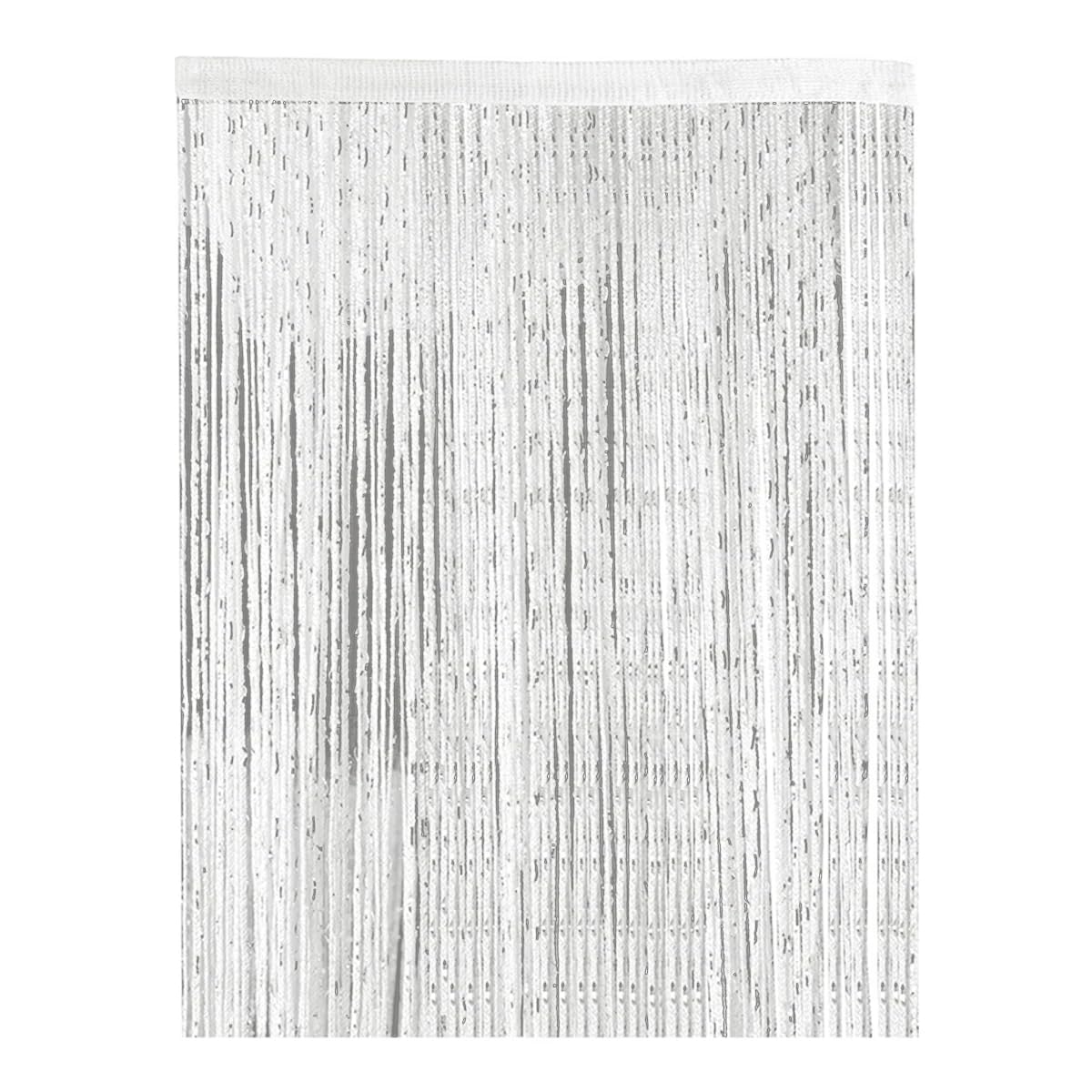 YOUUPOC Beaded Door Curtain,Bead Curtains for Doorways String Door Curtain Plain Tassel Window Panel Retro Room Door Divider String Anti-mosquito Fly Insect Bug Screen 100 X 200cm(WHITE)
