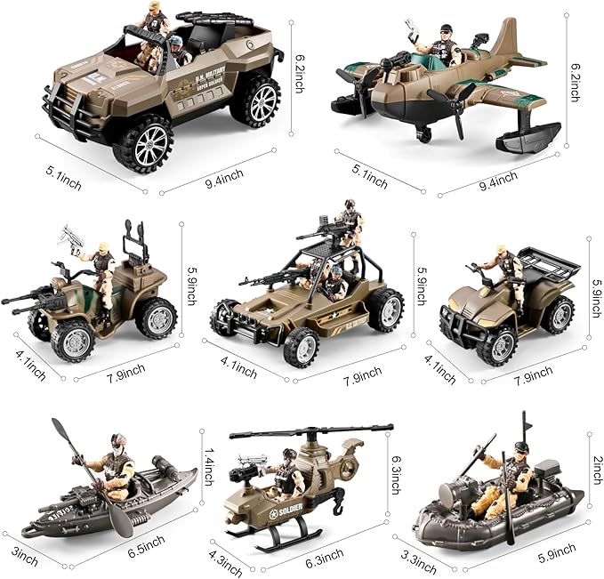Set de 56 Piezas de Juguetes de Soldados del Ejército para Niños miniatura 3