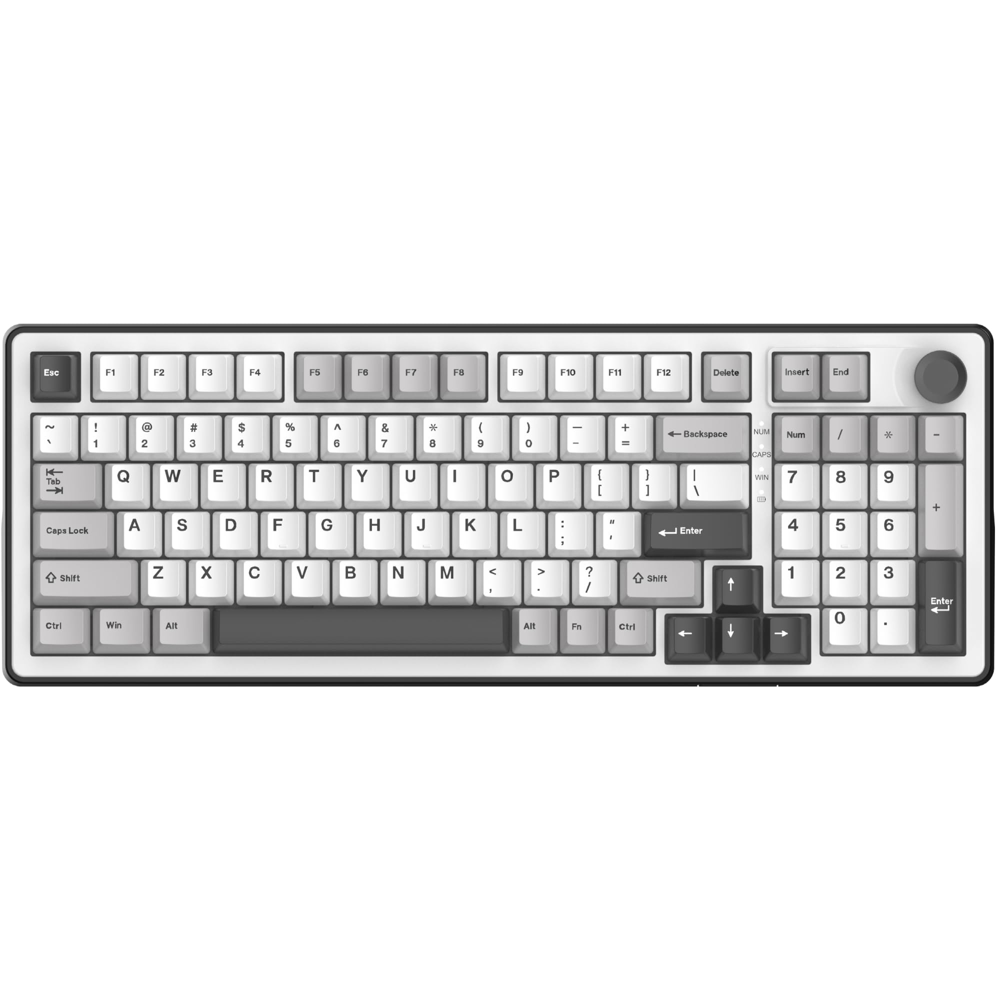 The G-Lab Keyz Elite 400 WG - Clavier Gamer sans Fil Mécanique Hot-Swap RGB | QWERTY US, Sans Fil Tri Mode 2.4GHz/Bluetooth/Filaire, Switch Mécanique Hot Swap Pré-lubrifiés, Gasket 5 Couches