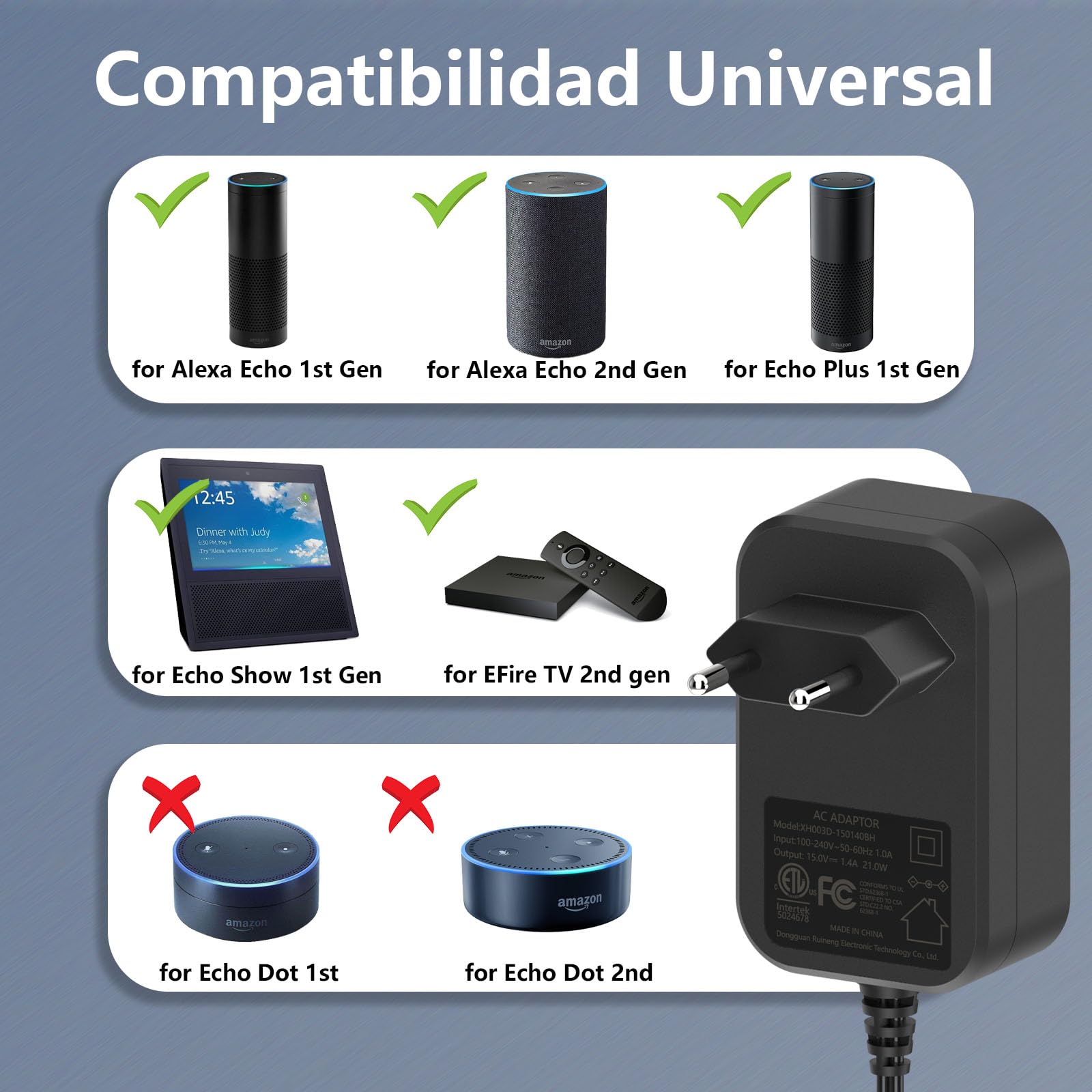 Chargeur Selecline Jippofu Cu00e2ble De Charge 21 W Pour Alexa